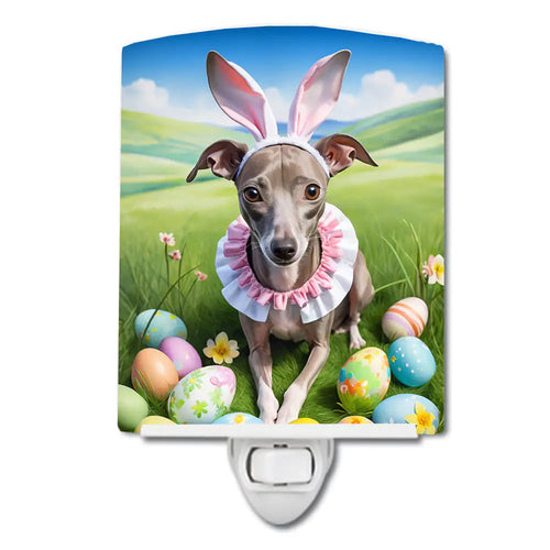 Italian Greyhound Easter Egg Hunt Ceramic Night Light