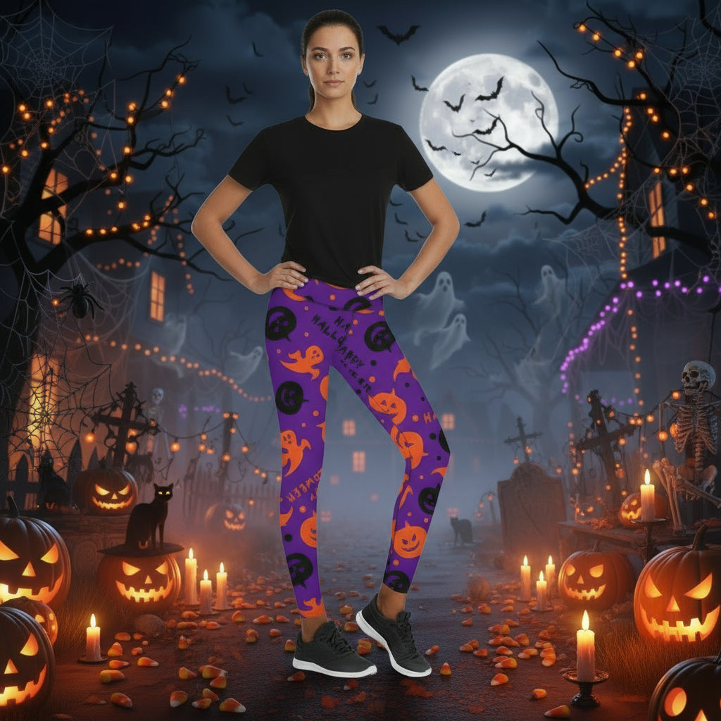 Printed Leggings Halloween Sports Yoga High Stretch Pencil Pants