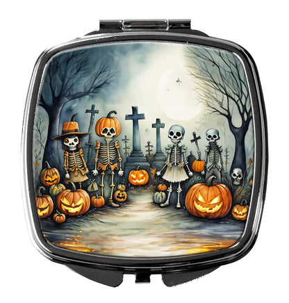 Calacas Skeletons Spooky Halloween Compact Mirror