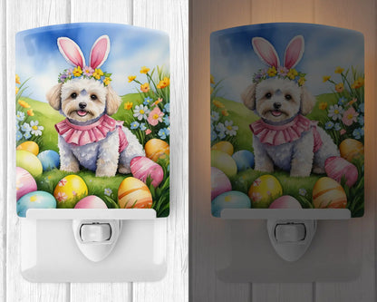 Maltipoo Easter Egg Hunt Ceramic Night Light