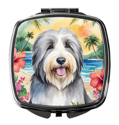 Bearded Collie Luau Compact Mirror