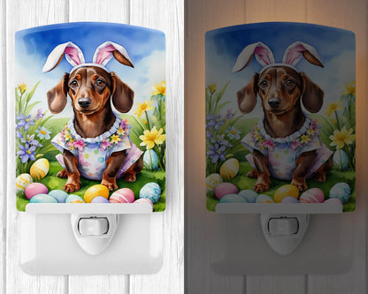 Dachshund Easter Egg Hunt Ceramic Night Light