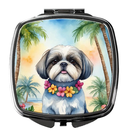 Shih Tzu Luau Compact Mirror