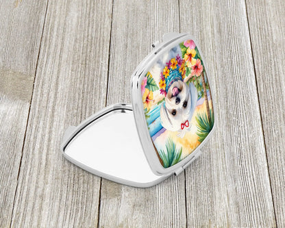Maltese Luau Compact Mirror