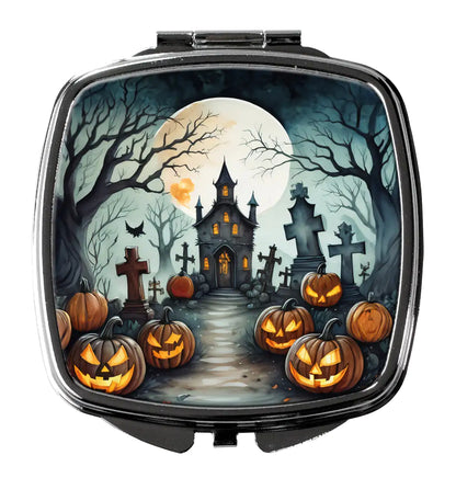 Graveyard Spooky Halloween Compact Mirror