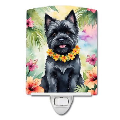 Cairn Terrier Luau Ceramic Night Light