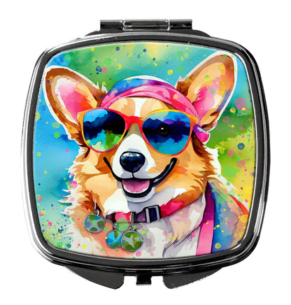 Corgi Hippie Dawg Compact Mirror