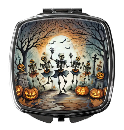 Dancing Skeletons Spooky Halloween Compact Mirror