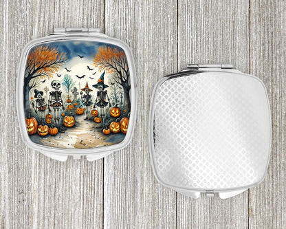 Calacas Skeletons Spooky Halloween Compact Mirror