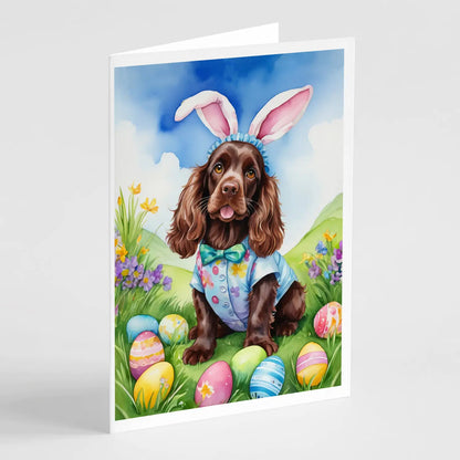 Cocker Spaniel Easter Egg Hunt Greeting Cards Pack of 8