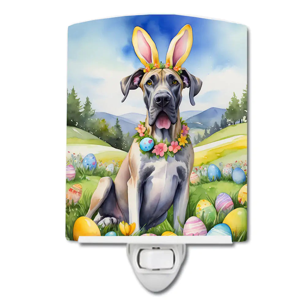 Great Dane Easter Egg Hunt Ceramic Night Light