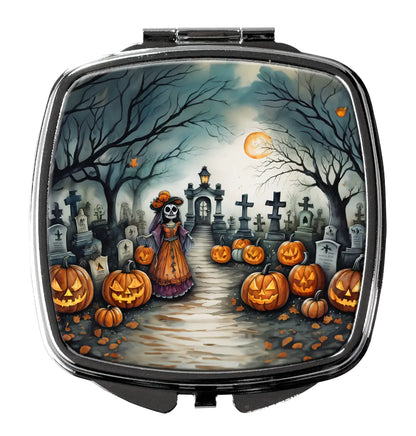 La Catrina Skeleton Spooky Halloween Compact Mirror