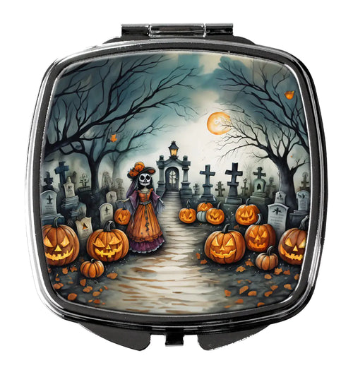 La Catrina Skeleton Spooky Halloween Compact Mirror