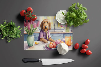 Decorating Easter Otterhound Glass Cutting Board