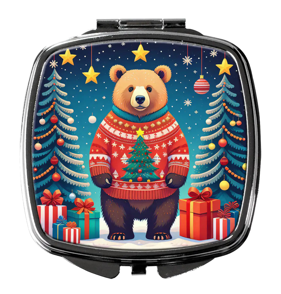Bear Christmas Compact Mirror