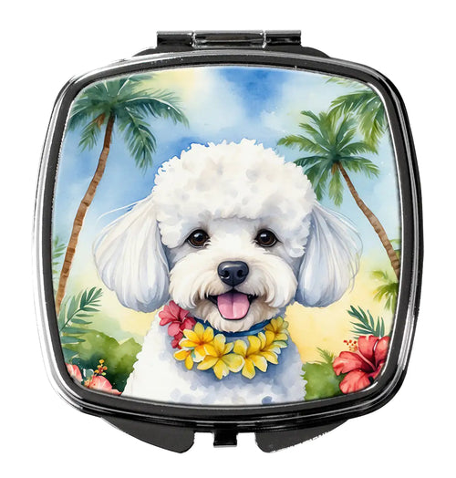Bichon Frise Luau Compact Mirror
