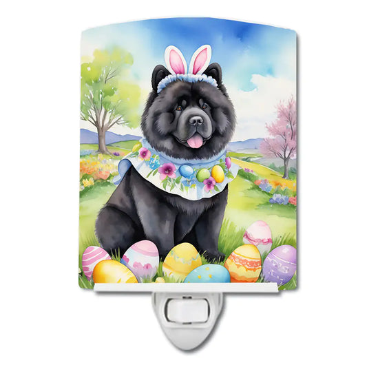 Chow Chow Easter Egg Hunt Ceramic Night Light