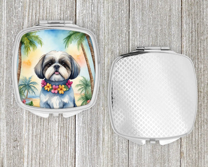 Shih Tzu Luau Compact Mirror