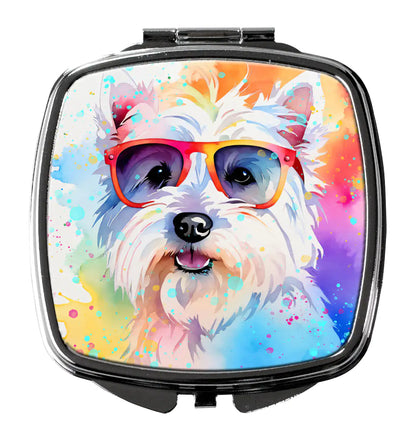 Westie Hippie Dawg Compact Mirror