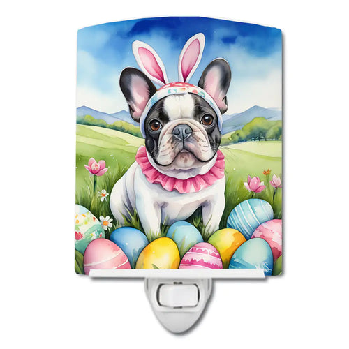 French Bulldog Easter Egg Hunt Ceramic Night Light
