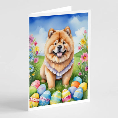 Chow Chow Easter Egg Hunt Greeting Cards Pack of 8