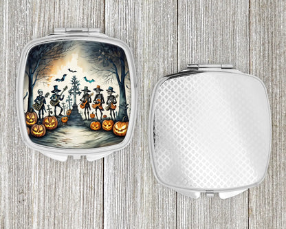 Mariachi Skeleton Band Spooky Halloween Compact Mirror