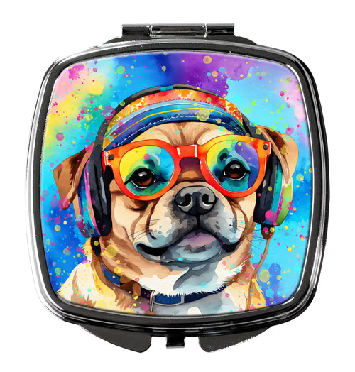 Pug Hippie Dawg Compact Mirror