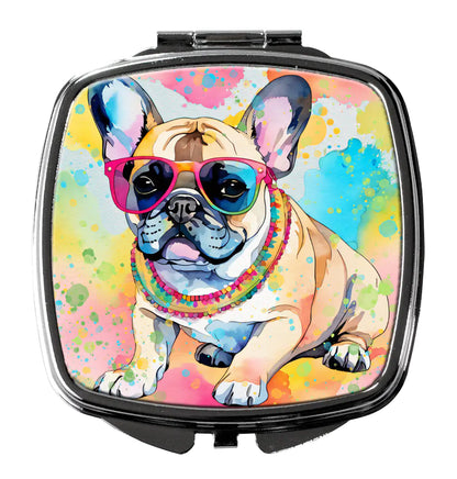 French Bulldog Hippie Dawg Compact Mirror