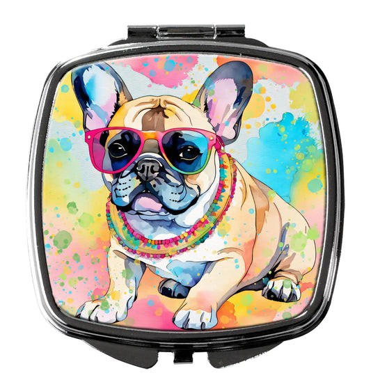 French Bulldog Hippie Dawg Compact Mirror