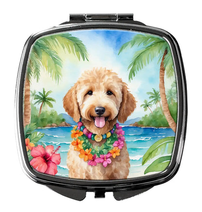 Goldendoodle Luau Compact Mirror