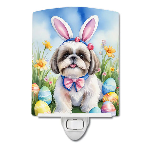 Shih Tzu Easter Egg Hunt Ceramic Night Light