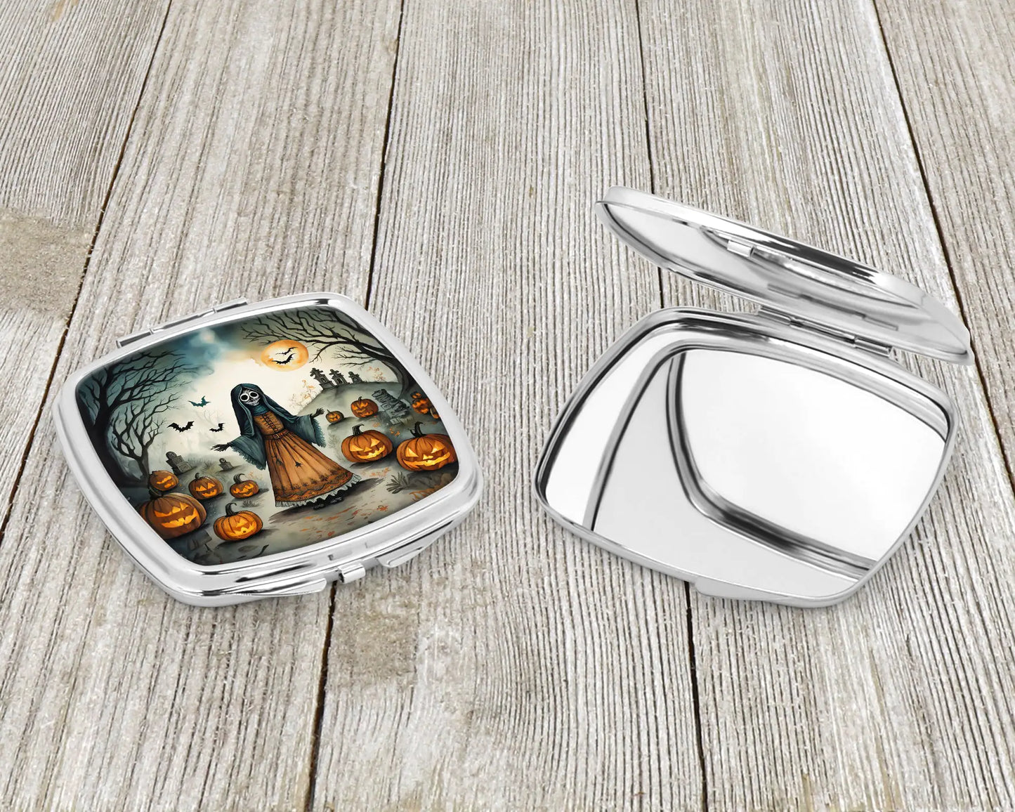 La Llorona Skeleton Spooky Halloween Compact Mirror