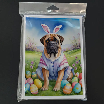Bullmastiff Easter Egg Hunt Greeting Cards Pack of 8