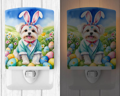 Maltese Easter Egg Hunt Ceramic Night Light