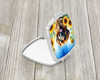 Leonberger in Sunflowers Compact Mirror