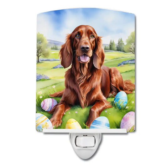 Irish Setter Easter Egg Hunt Ceramic Night Light
