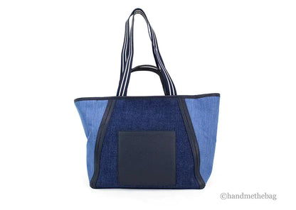 Kate Spade Rosie Large Blue Color block Denim Slouchy Tote
