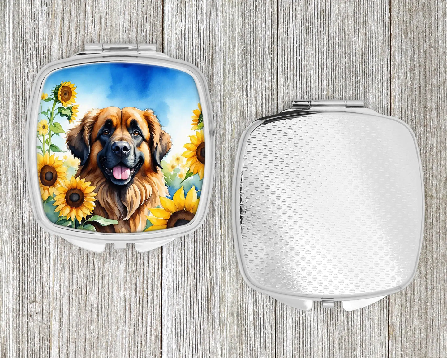 Leonberger in Sunflowers Compact Mirror