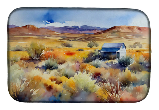 Nevada Sagebrush in Watercolor Dish Drying Mat