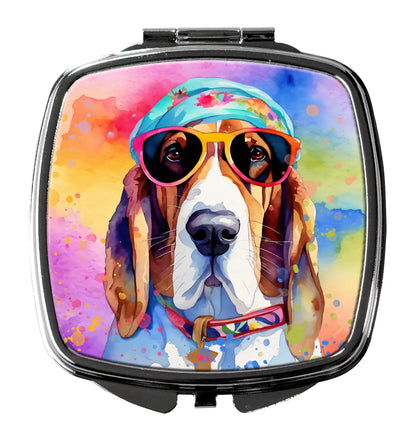 Basset Hound Hippie Dawg Compact Mirror