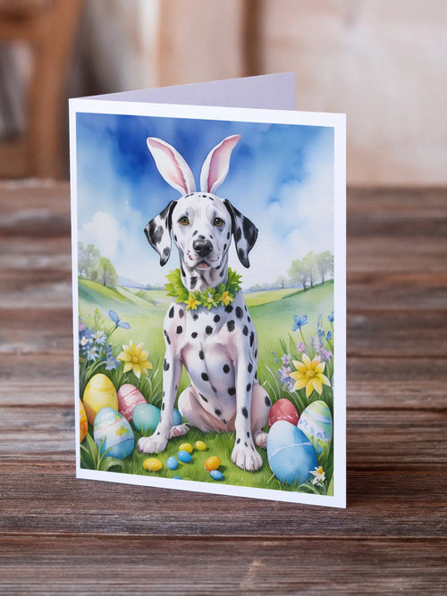 Dalmatian Easter Egg Hunt Greeting Cards Pack of 8