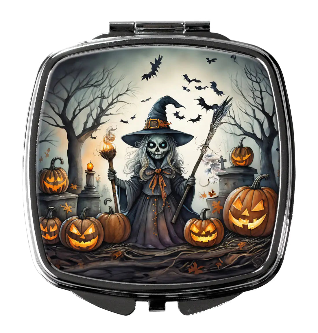 Witch Spooky Halloween Compact Mirror