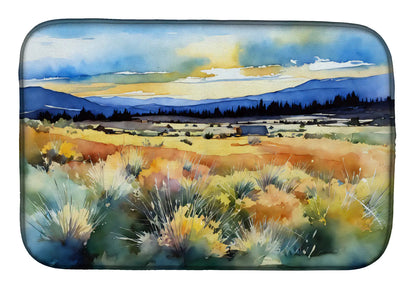 Nevada Sagebrush in Watercolor Dish Drying Mat