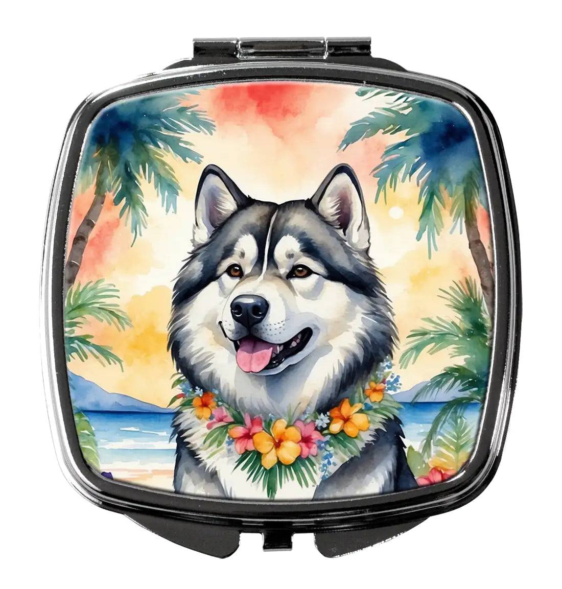 Alaskan Malamute Luau Compact Mirror