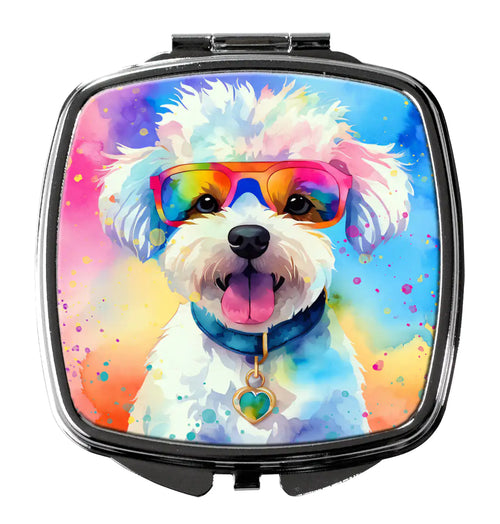Bichon Frise Hippie Dawg Compact Mirror