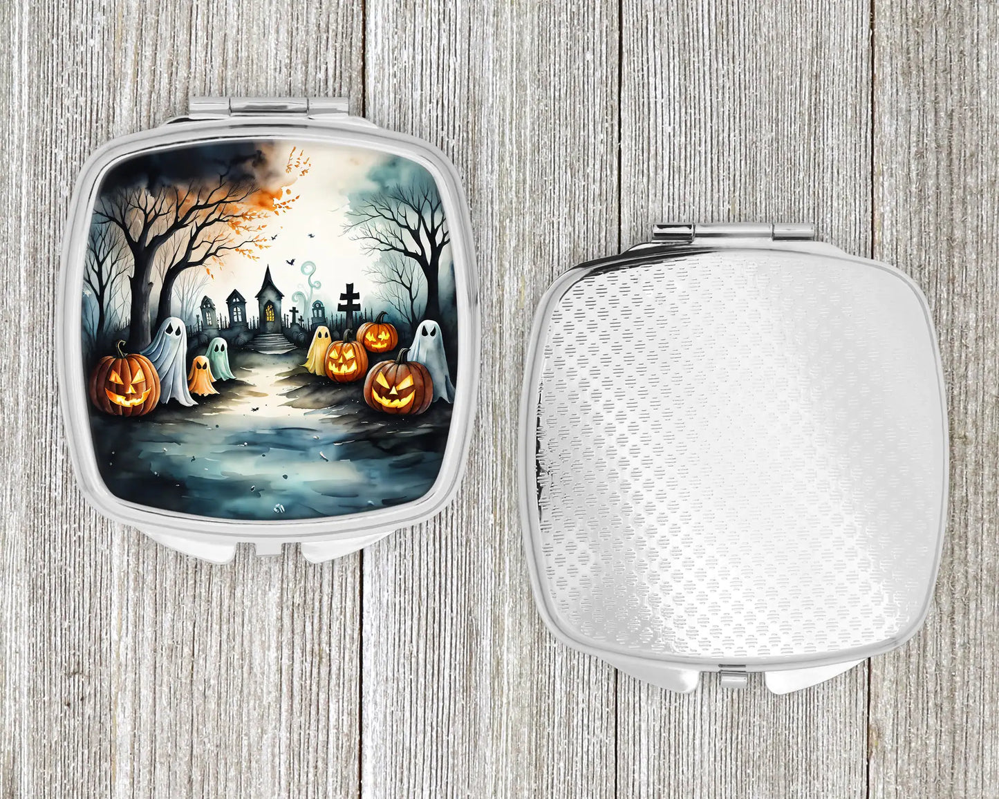 Ghosts Spooky Halloween Compact Mirror