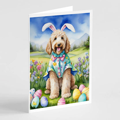 Goldendoodle Easter Egg Hunt Greeting Cards Pack of 8