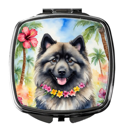 Keeshond Luau Compact Mirror
