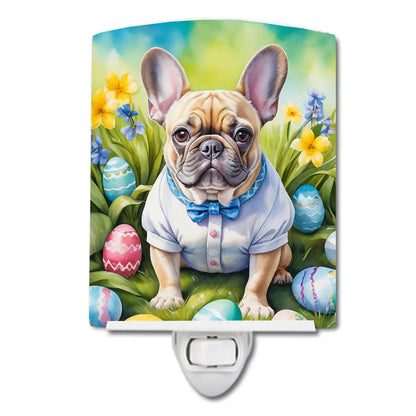 French Bulldog Easter Egg Hunt Ceramic Night Light