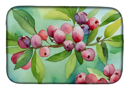 Connecticut Mountain Laurels in Watercolor Dish Drying Mat